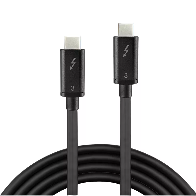 Lindy 0,5 m Thunderbolt-3-Kabel, passiv, 0,5 m, USB-C, USB-C, USB 3.2 Gen 1 (3.1 Gen 1), Stecker/Stecker, Schwarz