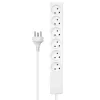 Microconnect MC-GRU0605DKW Stromverlängerung 5 m 6 AC-Steckdose(n) Innenbereich Weiß