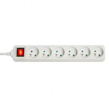 Lindy 73126 Stromverlängerung 6 AC-Ausgänge Innenbereich Weiß