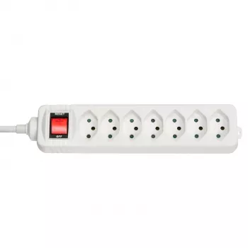 Lindy 73168 Stromverlängerung 7 AC-Ausgänge Innengebrauch Weiß