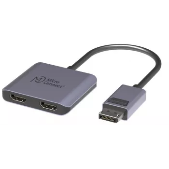 DisplayPort auf 2x HDMI Adapter MicroConnect MC-DP-2XHDMI, dual HDMI Buchse, 4K Unterstützung