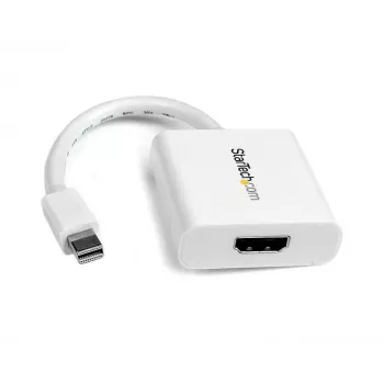 StarTech.com Mini DisplayPort auf HDMI Adapter - mDP auf HDMI Videokonverter - 1080p - Mini DP oder Thunderbolt 1/2 Mac/PC an HDMI Monitor/Display/TV - Passiver mDP 1.2 auf HDMI Dongle - Weiß