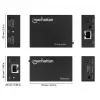 Manhattan HDMI 1080p über Ethernet Extender Kit, bis zu 50 m mit einem Cat6-Kabel, Tx- & Rx-Module, IR-Unterstützung, drei Jahre Garantie