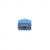 USB-A auf USB-A Verlängerungskabel Manhattan 2 m Stecker auf Buchse Blau