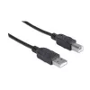 USB-A-auf-USB-B-Kabel Manhattan 333368 1,8 m Stecker auf Stecker Schwarz