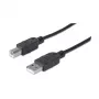 USB-A-auf-USB-B-Kabel Manhattan 333368 1,8 m Stecker auf Stecker Schwarz