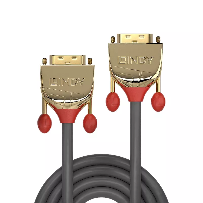 Lindy 1 m DVI-D Dual Link Kabel, Gold Line