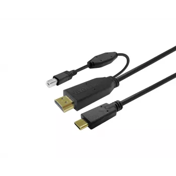 Vivolink PROUSBCHDMIUSBB5 USB-Kabel USB 3.2 Gen 1 (3.1 Gen 1) 5 m USB C Schwarz