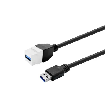 USB-3.0-A-auf-A-Verlängerungskabel VivoLink PROKEYUSB3AFM5W Weiß 5 m
