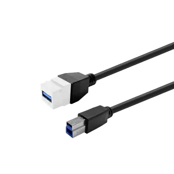 VivoLink USB 3.0 Type-A-Verlängerungskabel, Buchse-auf-Buchse, Weiß, PROKEYUSB3AFBM5W