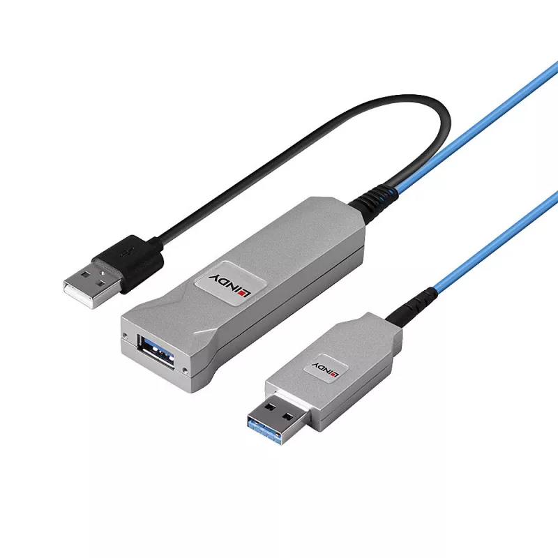 Lindy 30m Glasfaser-USB-3.0-Kabel