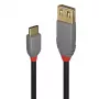 Lindy 0,15m USB 2.0 Typ C auf A Adapterkabel, Anthra Line, 0,15 m, USB A, USB C, USB 2.0, 0,48 Gbit/s, Schwarz, Grau