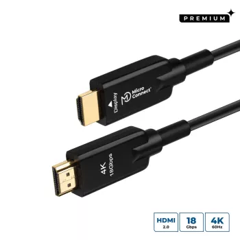 Microconnect HDM191950V2.0AOP HDMI-Kabel 50 m HDMI Typ A (Standard) Schwarz