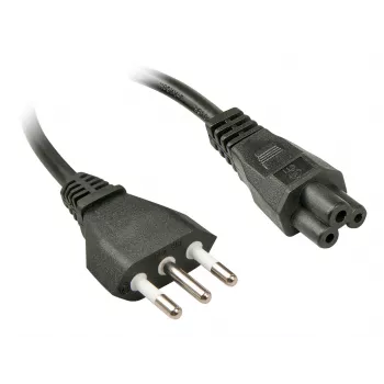 Lindy 2m, CEI23-16-VII - IEC 320 C5 Schwarz C5-Kupplung