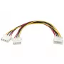Lindy 0,25 m Stromadapter, LP4-Stecker auf 2 x LP4-Buchse