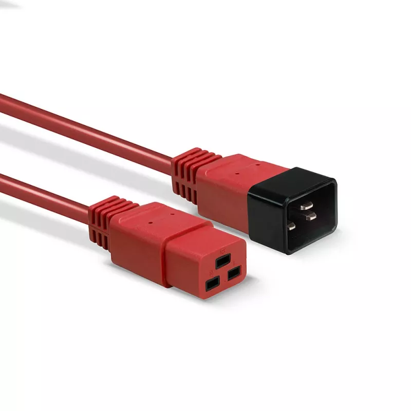 Lindy 3m IEC C19 auf C20 Verlängerungskabel, Rot