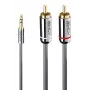 Lindy 1m 3,5mm Klinke auf Cinch Audiokabel, Cromo Line