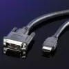 DVI-Kabel ROLINE DVI (18+1) M - HDMI M 2 m