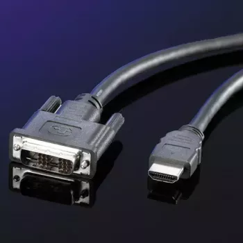 DVI-Kabel ROLINE DVI (18+1) M - HDMI M 2 m