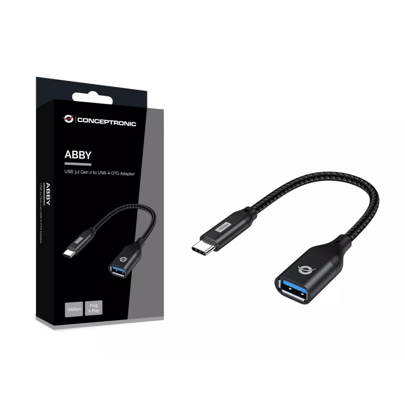 Conceptronic ABBY18B USB 3.2 Gen 2 auf USB-A OTG Adapter