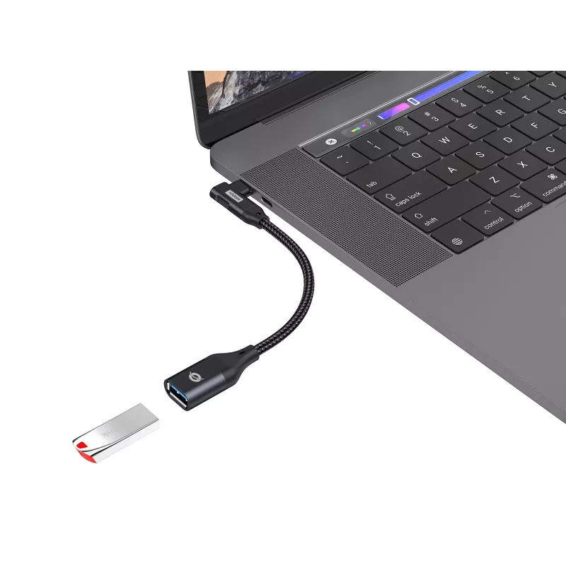 Conceptronic ABBY19B USB 3.2 Gen 2 90°-abgewinkelt auf USB-A OTG-Adapter