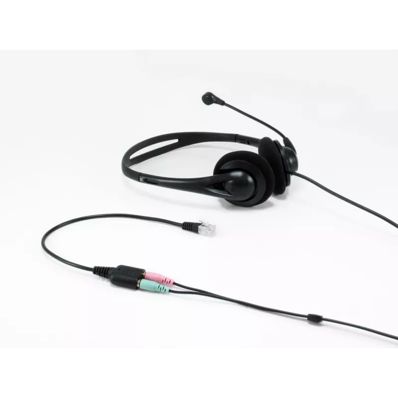 Equip RJ9 auf 3,5mm Headset Audio Adapter Schwarz 0,25m