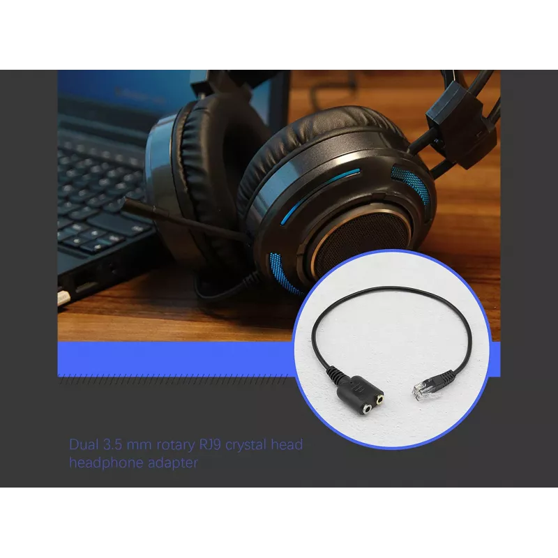 Equip RJ9 auf 3,5mm Headset Audio Adapter Schwarz 0,25m
