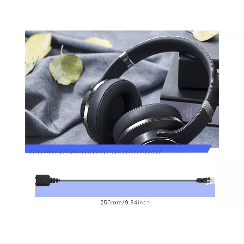Equip RJ9 auf 3,5mm Headset Audio Adapter Schwarz 0,25m
