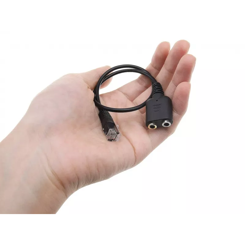 Equip RJ9 auf 3,5mm Headset Audio Adapter Schwarz 0,25m
