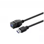 USB 3.0 Typ-A-Buchse auf Typ-A-Buchse Keystone-Einsatz, VivoLink PROKEYUSB3AFM3B, Schwarz