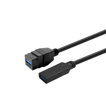 VivoLink USB 3.0 Typ A auf Typ A Kabel 0,2 m — Schwarz