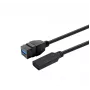 VivoLink USB 3.0 Typ A auf Typ A Kabel 0,2 m — Schwarz