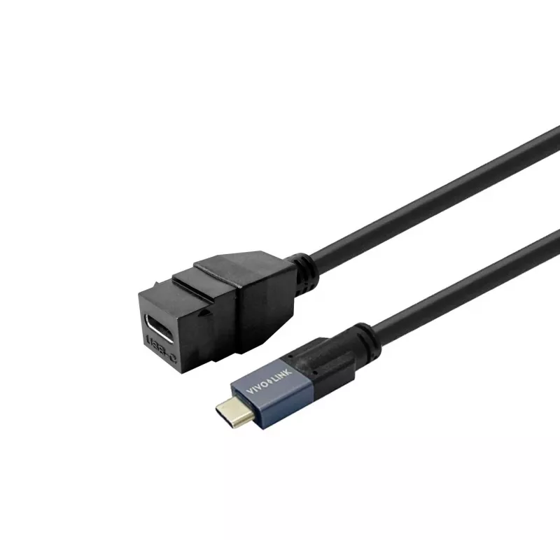 USB-C-Buchsenadapter VivoLink PROKEYUSBCFM1B – Panelmontage, schwarz