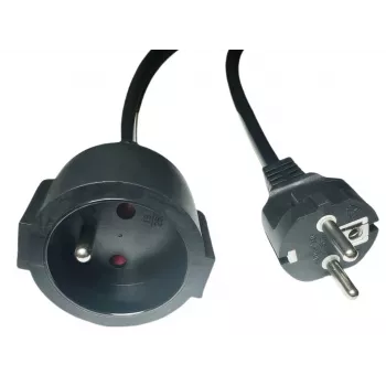 Netzkabel-Verlängerung MicroConnect MC-PE0500FRB 500 cm mit EU-Stecker, schwarz