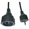 Netzkabel-Verlängerung MicroConnect MC-PE0500FRB 500 cm mit EU-Stecker, schwarz
