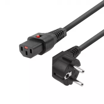 Netzkabel MicroConnect MC-SCHC13-1 Schuko CEE 7/7 Stecker auf IEC C13, 1,0 m