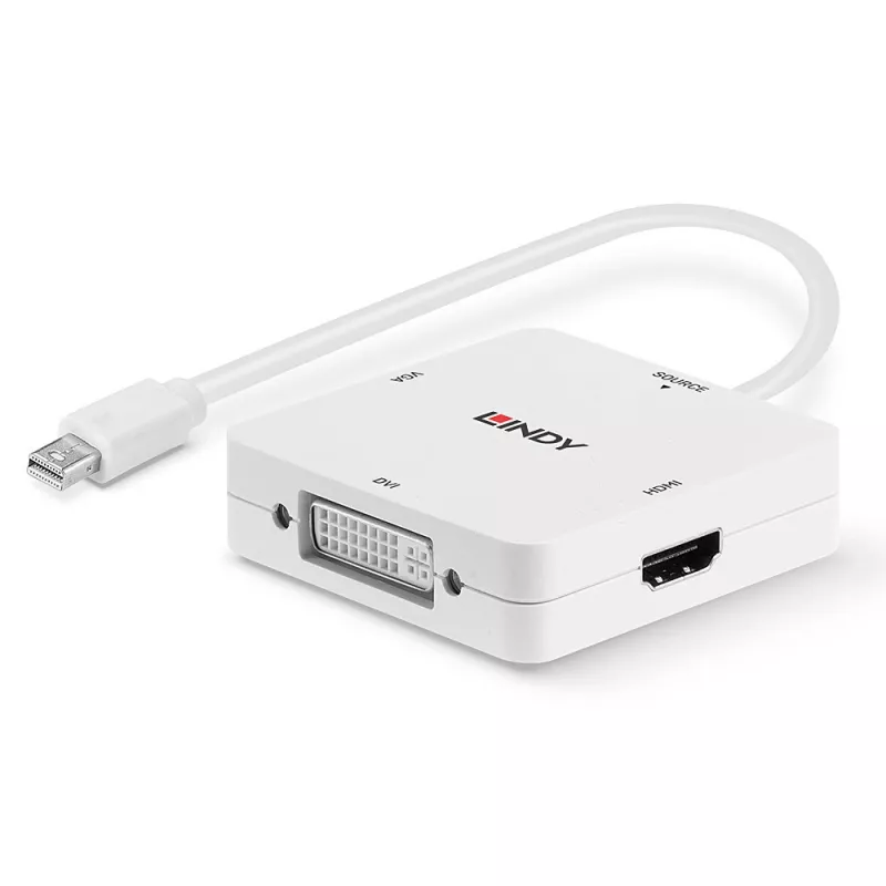 Lindy Mini DisplayPort 1.2 zu HDMI 1.4, DVI und VGA Konverter