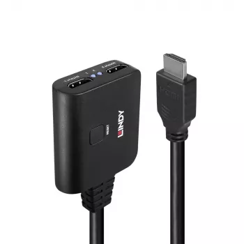 Lindy 2-Port HDMI 4K60 Splitter Kabel Schwarz 3840x2160