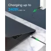 Manhattan USB-C-auf-USB-C-Kabel 240W 2m Stecker auf Stecker Schwarz 480 Mbit/s