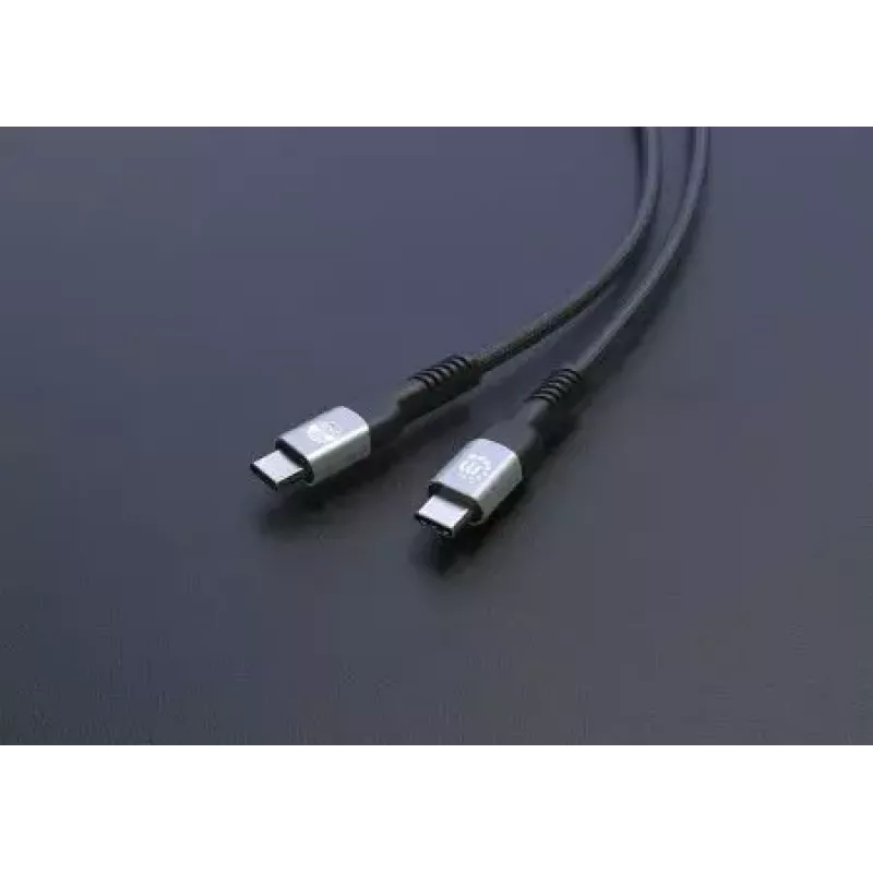 Manhattan USB-C-auf-USB-C-Kabel 240W 2m Stecker auf Stecker Schwarz 480 Mbit/s