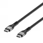 Manhattan USB-C-auf-USB-C-Kabel 240W 2m Stecker auf Stecker Schwarz 480 Mbit/s