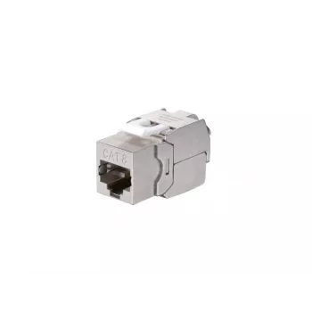 Equip Cat 8.1 Geschirmter Keystone Jack werkzeugfrei 8 Stück Edelstahl RJ-45