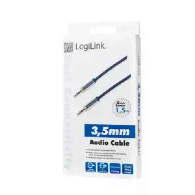 Audiokabel LogiLink CA10150 1,5 m 3,5 mm Blau