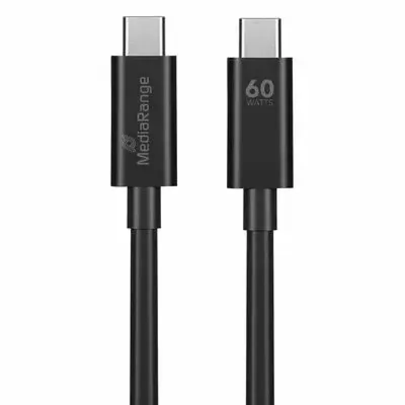USB-Kabel MediaRange MRCS213 1,2 m USB 3.2 Gen 1 USB-C Schwarz