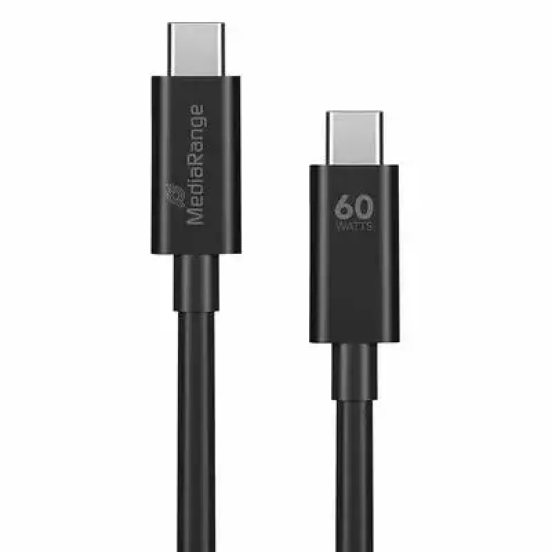 USB-Kabel MediaRange MRCS213 1,2 m USB 3.2 Gen 1 USB-C Schwarz