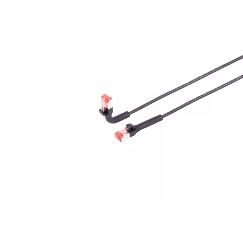Netzwerkkabel Lanview LV-6AFTP-FLEX-ANG-005B RJ45 Cat6A 5m Schwarz