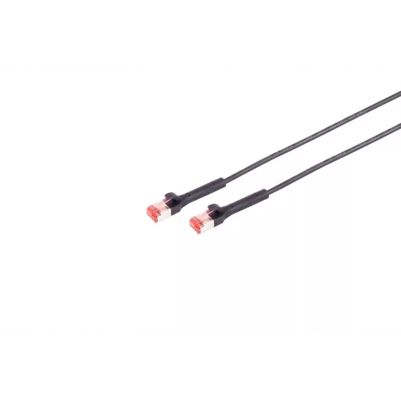 Netzwerkkabel Lanview LV-6AFTP-FLEX-ANG-03B RJ45 Cat6A 3m Schwarz
