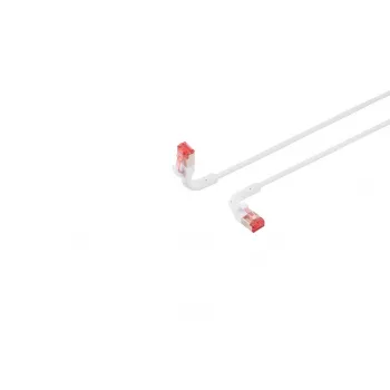 Netzwerkkabel Lanview LV-6AFTP-FLEX-ANG-01W RJ45 Cat6A 1m Weiß