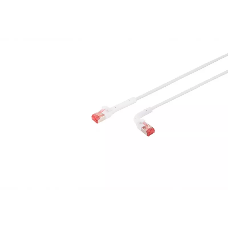 Netzwerkkabel Lanview LV-6AFTP-FLEX-ANG-03W RJ45 Cat6A 3m Weiß