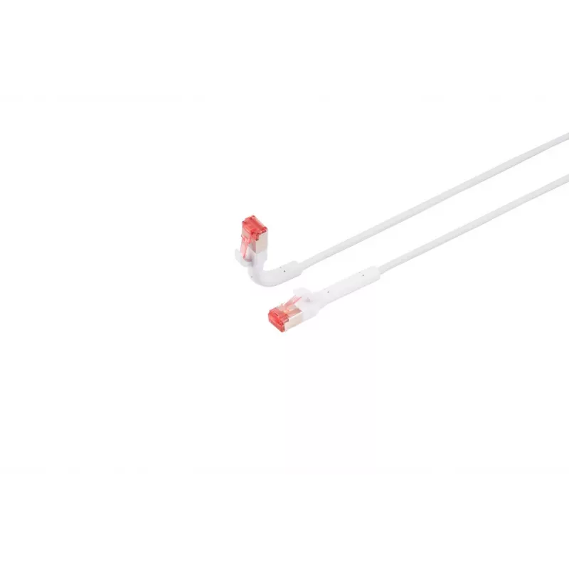 Netzwerkkabel Lanview LV-6AFTP-FLEX-ANG-03W RJ45 Cat6A 3m Weiß